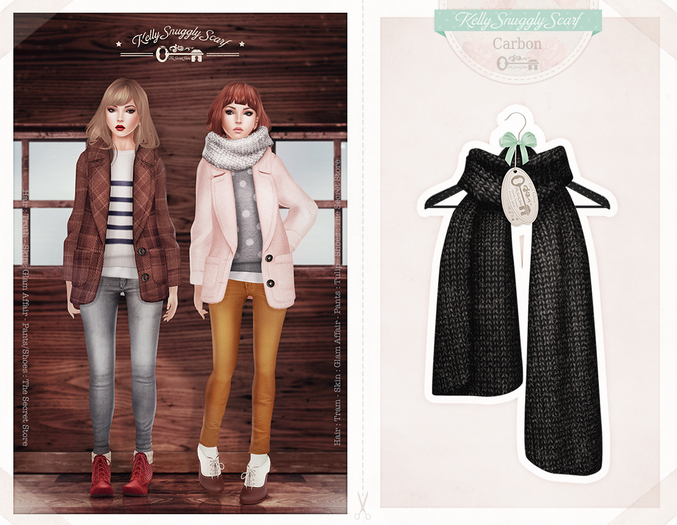 The Secret Store - Kelly Snuggly Scarf - Carbon 