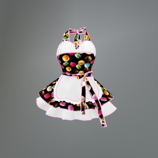 Macaron Apron Mesh Dress