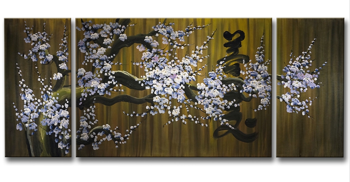 ASIAN 3 panl  Cherry Blossoms