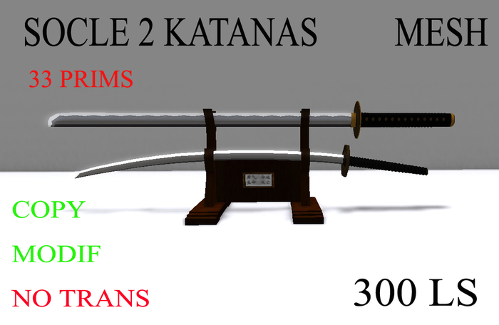 socle pour 2 katana