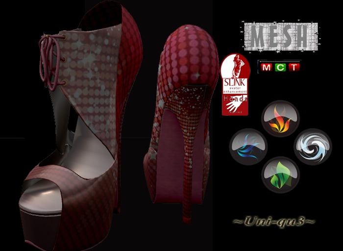 SHine reds Platform Heels (box)