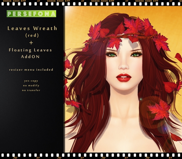 Persefona Leaves Wreath (red)