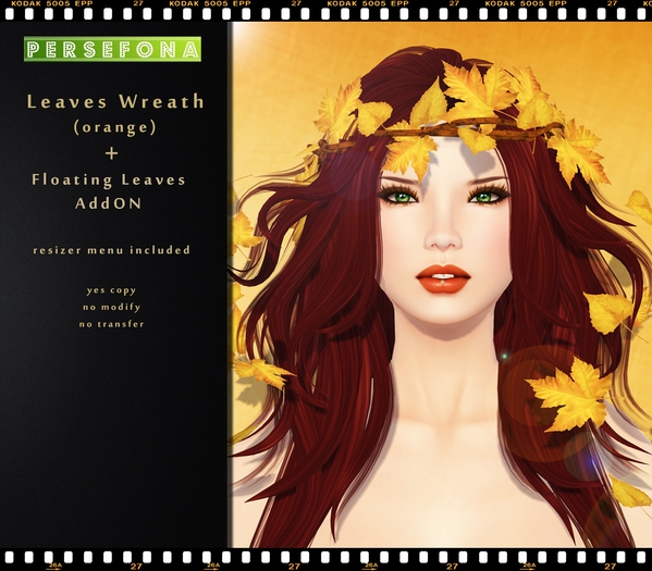 Persefona Leaves Wreath (orange)