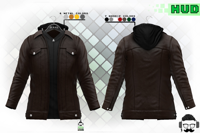 F.A.D. // Outsider Leather Jacket // Hoodie *Brown*