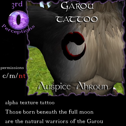 Garou Tat Auspice Ahroun BOXED