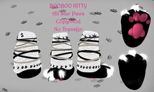 BooBoo Kitty White All Stars and paws