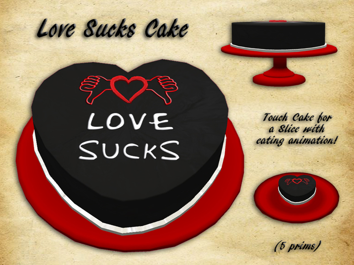 Love Sucks Cake (packed)