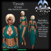 [FPI] Tirzah Cyan - Lovely Silks Outfit with Armbands, Earrings & Necklace 