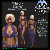 [FPI] Tirzah Purple - Lovely Silks Outfit with Armbands, Earrings & Necklace 