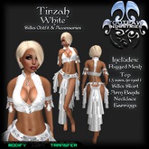 [FPI] Tirzah White - Lovely Silks Outfit with Armbands, Earrings & Necklace 