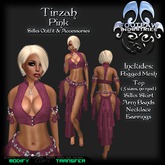 [FPI] Tirzah Pink - Lovely Silks Outfit with Armbands, Earrings & Necklace 