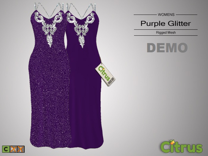 Citrus Purple Glitter Dress