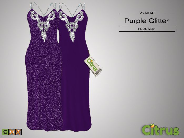 Citrus Purple Glitter Dress