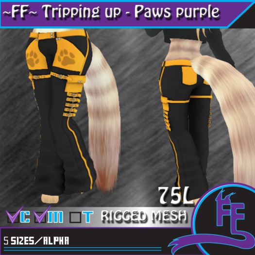 ~FF~ Tripping up-paws Orange