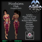 [FPI] Kealaura Pink - Lovely Silks Outfit with Armbands, Bracelets, Anklets, Earrings & Necklace 