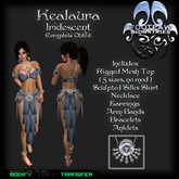 [FPI] Kealaura Iridescent - Lovely Silks Outfit with Armbands, Bracelets, Anklets, Earrings & Necklace 