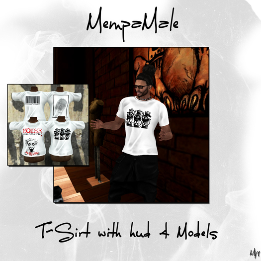 ~~~MempaMale~~~  WHITE TSHIRT Mesh
