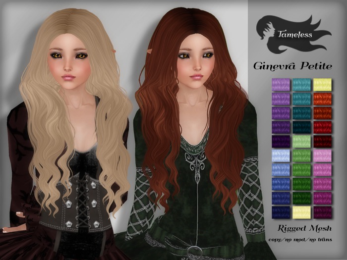 *NEW RELEASE* Tameless Hair Ginevra (petite) - Fantasy for Yabusaka Petite MESH avatar