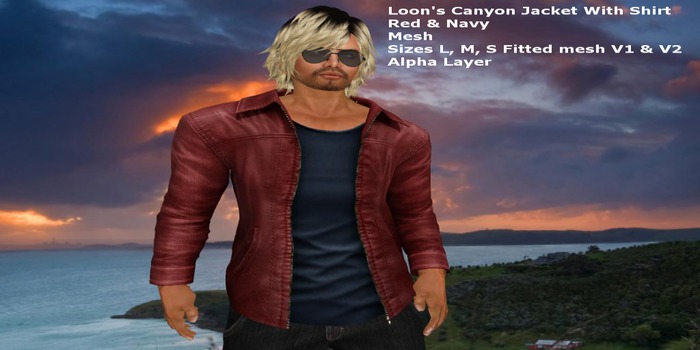 Loon's Canyon Jacket/Shirt(Red/Navy)  