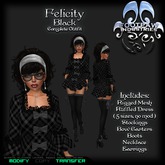 [FPI] Felicity Black - Lovely Ruffles, Bows & Plaid Dress with Stockings, boots & Jewelry