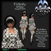 [FPI] Felicity White - Lovely Ruffles, Bows & Plaid Dress with Stockings, boots & Jewelry
