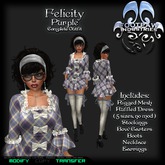 [FPI] Felicity Purple - Lovely Ruffles, Bows & Plaid Dress with Stockings, boots & Jewelry