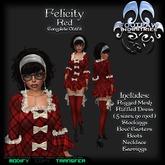 [FPI] Felicity Red - Lovely Ruffles, Bows & Plaid Dress with Stockings, boots & Jewelry