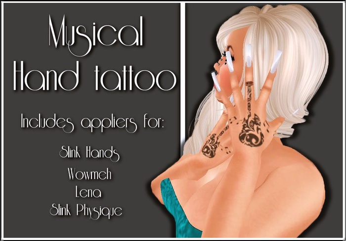 [.Twisted Barbie.]-MUSICAL HANDS TATTOO(Boxed)