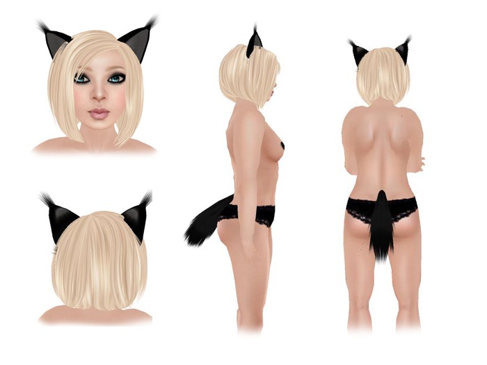 Lynx ears and tail black