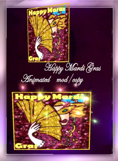 *Mardi Gras*>Happy Mardi Gras! Animated