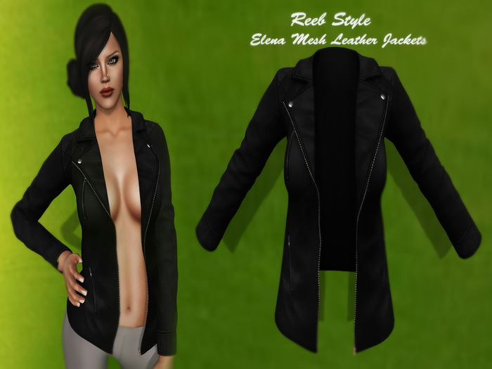 25-Reeb Style Elena Mesh Leather Jackets Black