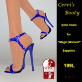 Cerri's Magic Moment Sapphire Slink Heels