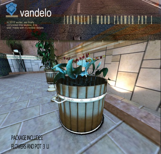 [vandelo] Flower pot 1  **3 prim**