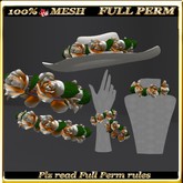 LW_ Mesh Hat with 3 Roses - 1