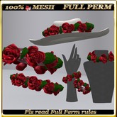LW_ Mesh Hat with 3 Roses - 1