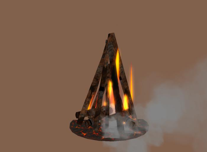 Camp Barn Fire  w/ Crackling Sound