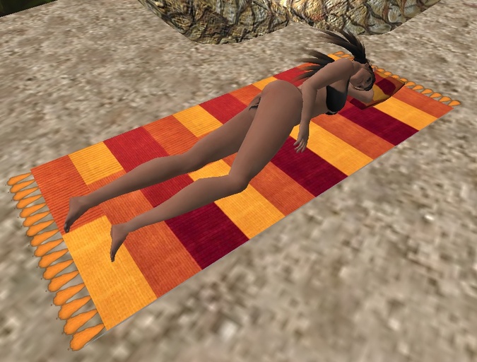 Animated Towl Sunbath II Happy Orange
