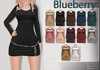 Blueberry erica satin dresses pearl belts