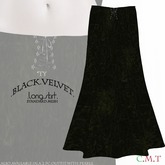 ::TY::Black Velvet long mesh skirt.