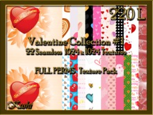*Kushi* Valentine Collection #1 Textures Seamless Full Perms High Res 1024x1024 Tileable, Repeating