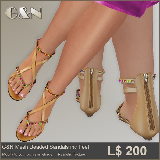 G&N Beaded Summer Sandal (Copy & Modify)