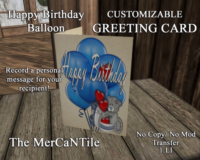 +TM+ Birthday Balloon Greeting Card +