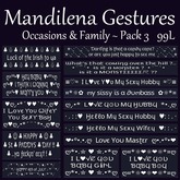 Mandilena Gestures - Occasions/Family - Pack 3