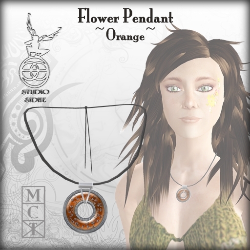 :+:SS:+: Flower Pendant [Orange}