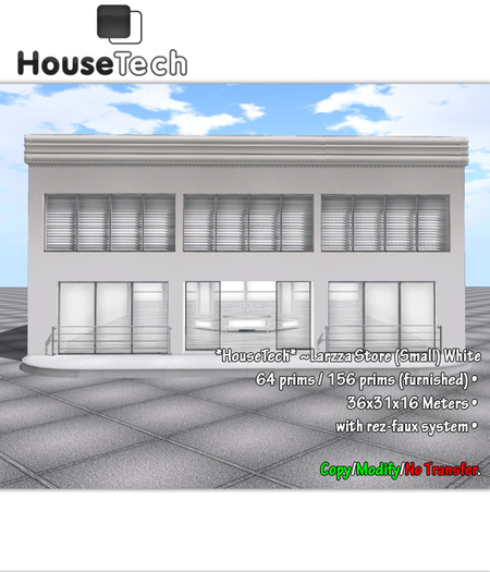 *HouseTech* ~Larzza Store (Small) White [PROMO]