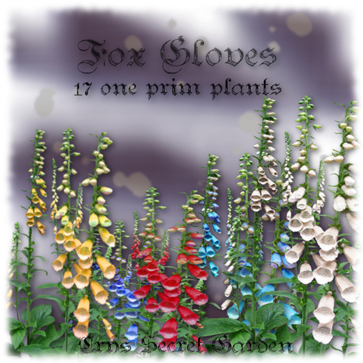 Fox Gloves(17 1 prim plants)Sculpt