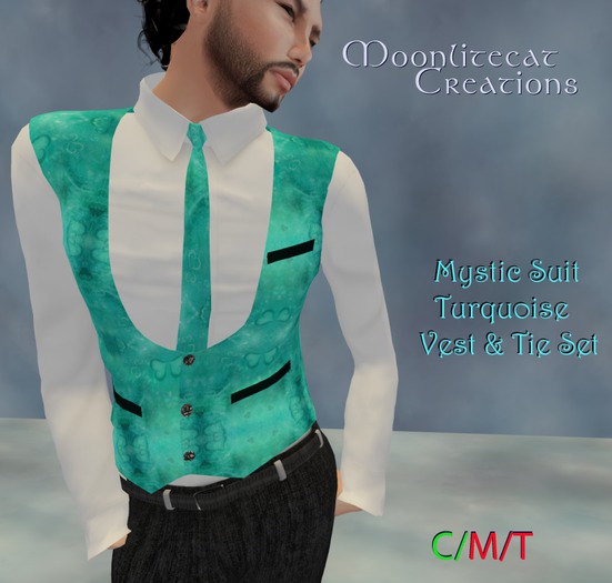 Mystic Vest & Tie Set Black