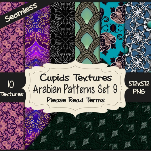 *Cupids Textures * 10 ARABIAN PATTERNS SET 9