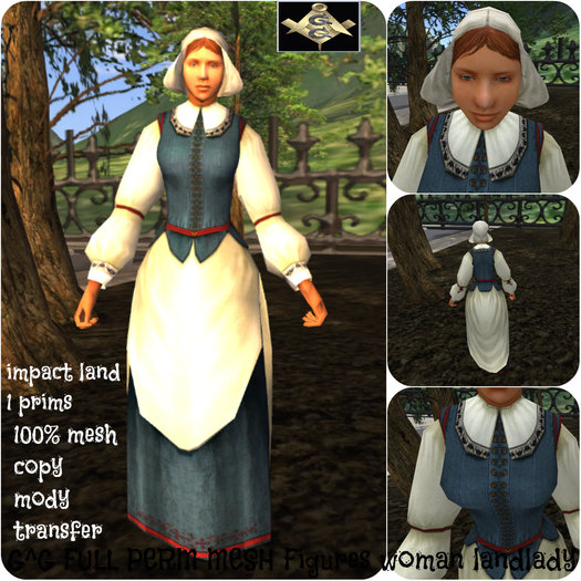 G^G FULL PERM MESH Figures woman landlady