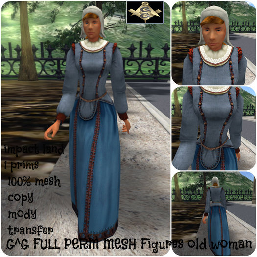 G^G FULL PERM MESH Figures old woman